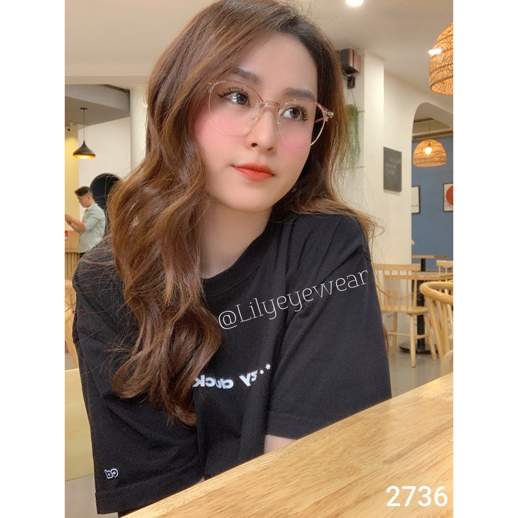 Gọng Kính Cận Kim Loại Hàn Quốc 2736 Mắt Tròn | BigBuy360 - bigbuy360.vn