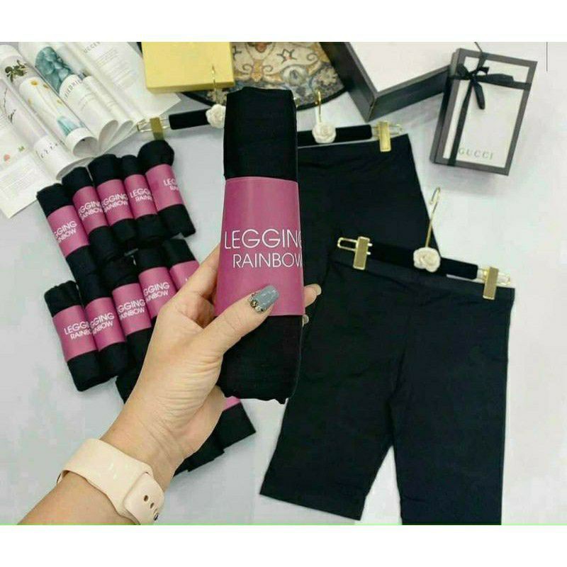 quần legging đùi cuộn vỏ tím