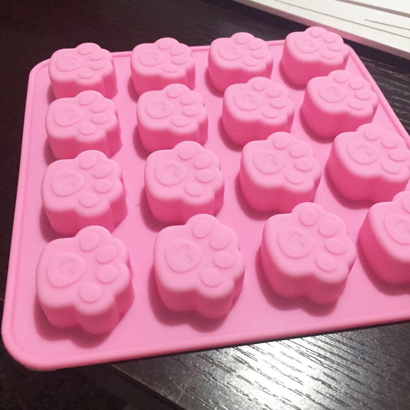 Khuôn Silicone Tạo Hình Dấu Chân Mèo Trang Trí Bánh