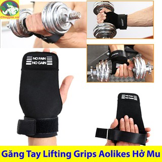 Găng Tay Aolikes Lifting Grips Pro Hở Mu Bàn Tay (1 Đôi Có Túi Đựng )