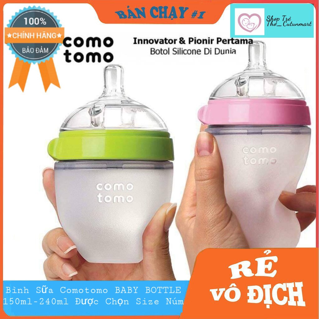 Bình sữa silicon Túi ủ bình sữa como 150ml và 250ml