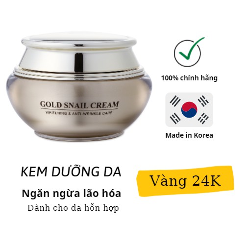 Kem dưỡng ốc sên vàng 24K ngăn ngừa lão hóa Gold Snail Cream