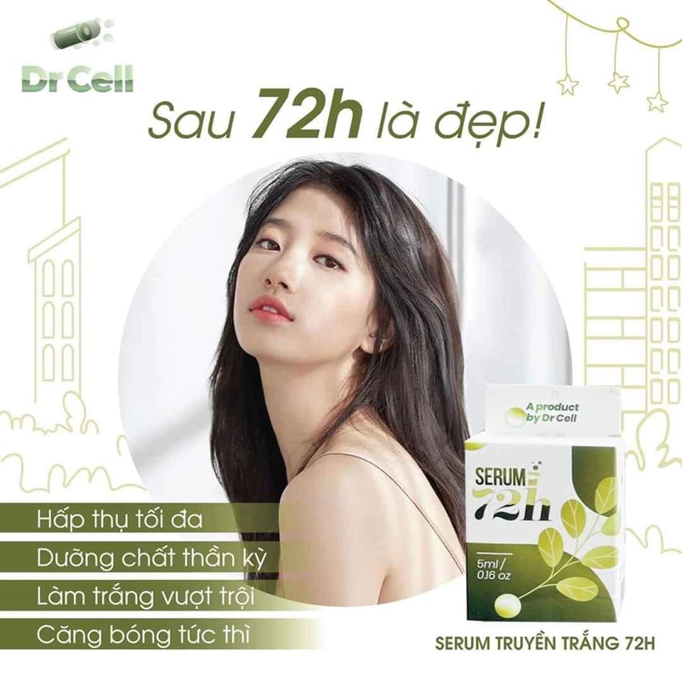 Serum Truyền Trắng 72h , Dưỡng Trắng Da Nhanh Chóng, Dưỡng Ẩm, Ngăn Ngừa Lão Hóa, Mờ Thâm Nám , lọ 5ml , Dr Cell | BigBuy360 - bigbuy360.vn