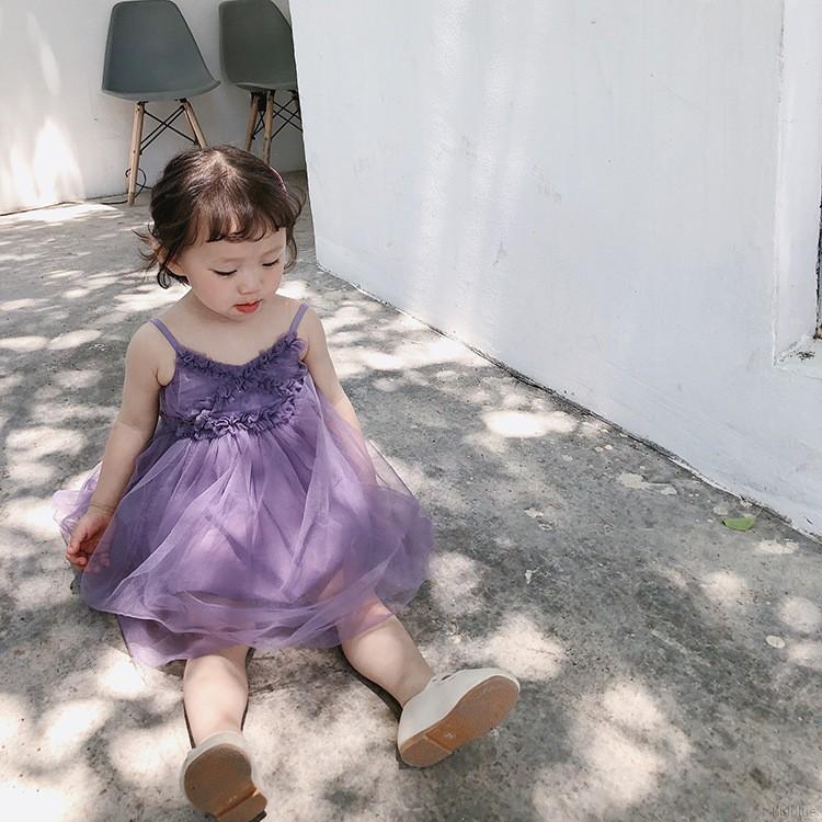 Đầm xinh xắn tùy chọn màu sắc cho bé gái