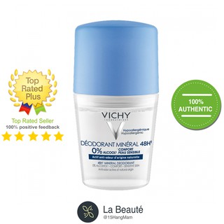 Vichy 24h roll-on déodorant minéral - lăn khử mùi cho da nhạy cảm 24h