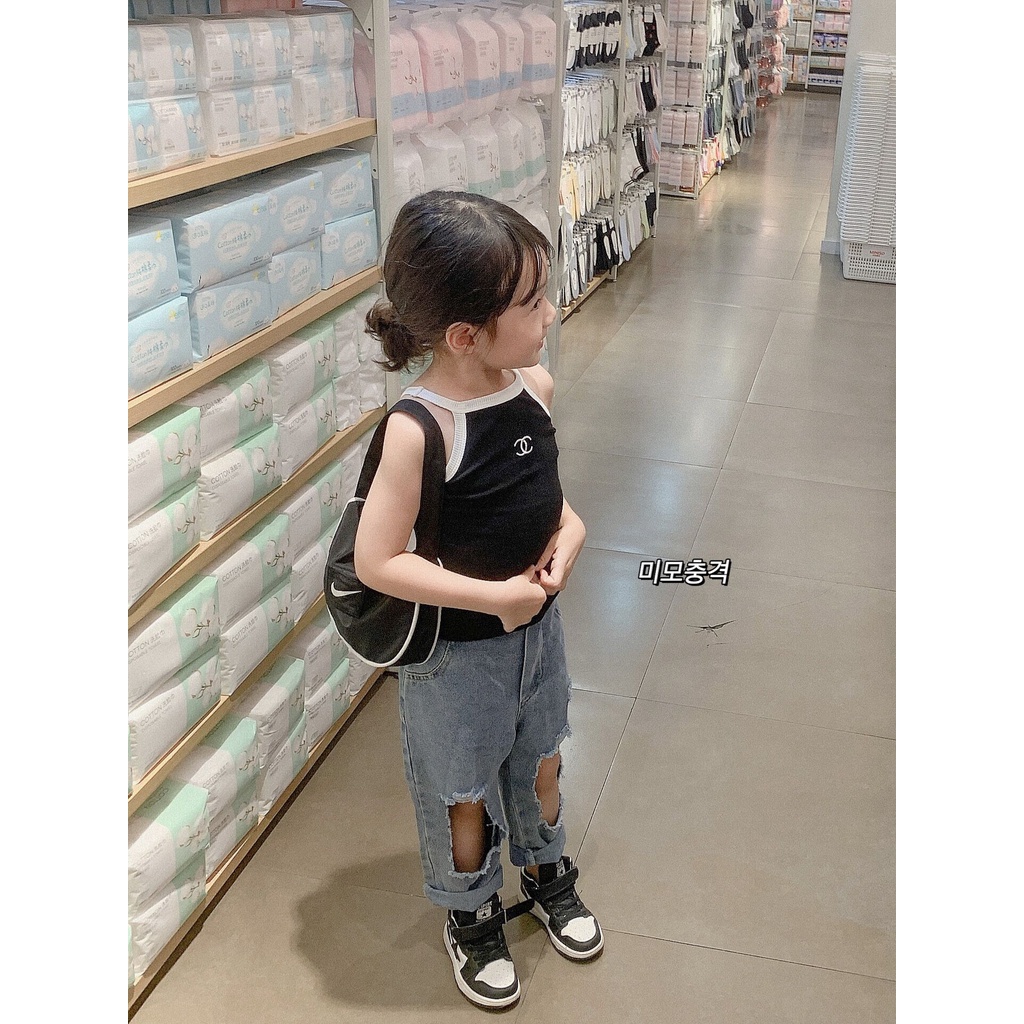 Áo Hai Dây Thiết Kế Mới Thời Trang Dành Cho Bé Gái