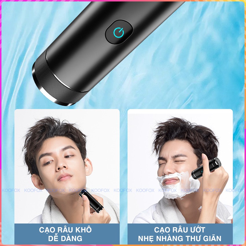 Máy Cạo Râu Cầm Tay 6D Không Dây Cao Cấp - Có thể sạc lại - Máy triệt lông cầm tay - KOOFOX