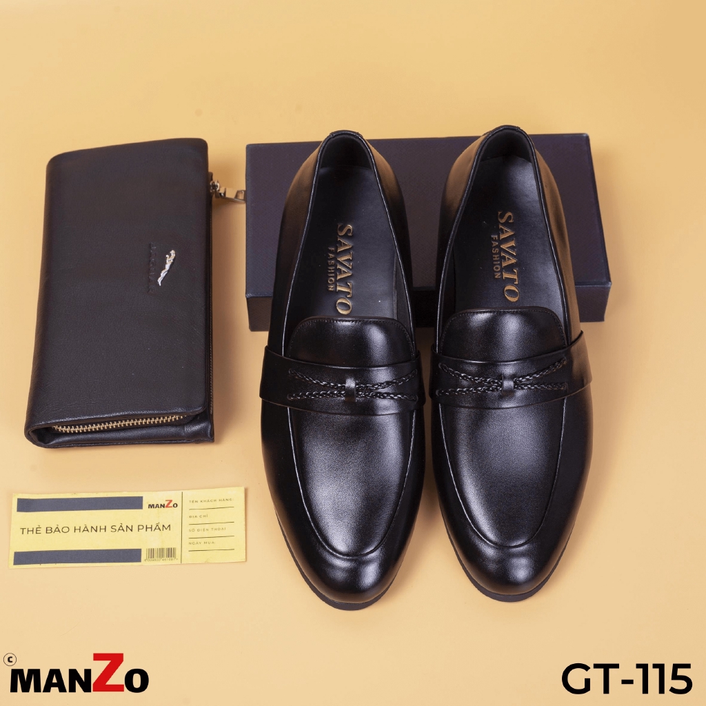 Giày Da Nam Cao Cấp ⚜️Freeship⚜️Giày Lười Nam Công Sở Nam Bảo Hành 12 Tháng Tại Manzo Store