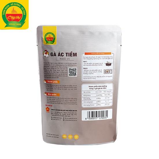 Gà Ác Tiềm Ngũ Vị Cây Thị - Mở gói ăn ngay 380G