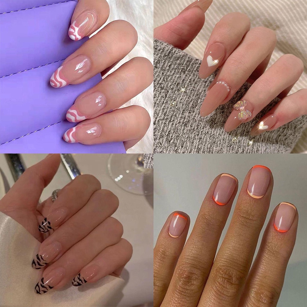 Bộ 1 24 Móng Tay Giả Che Phủ Toàn Diện Tháo Rời Được