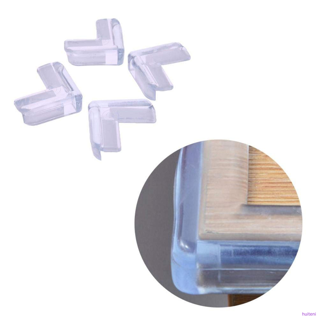 Set 4 Miếng Nhựa Pvc Trong Suốt Bọc Góc Bàn Bảo Vệ An Toàn Cho Bé