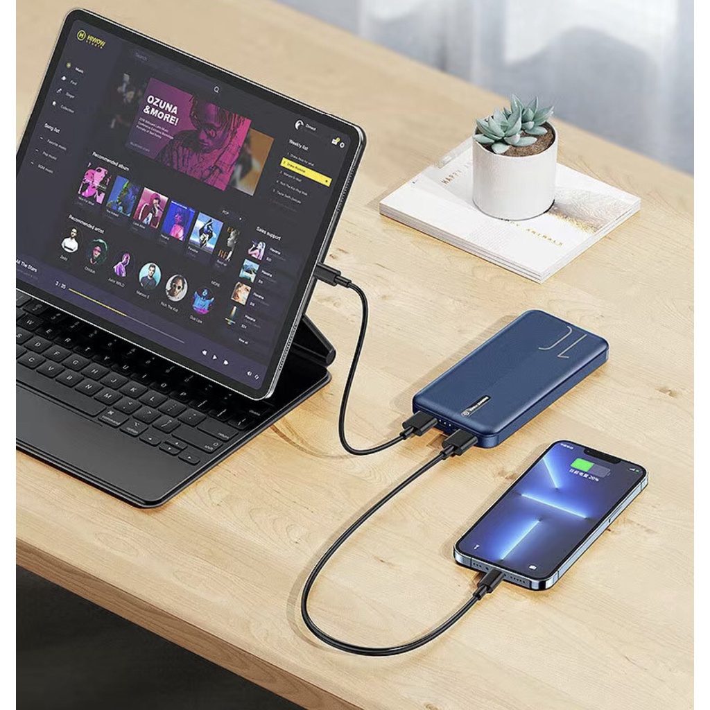 Sạc dự phong 20000mah Hoco J59A 2cổng sạc nhanh