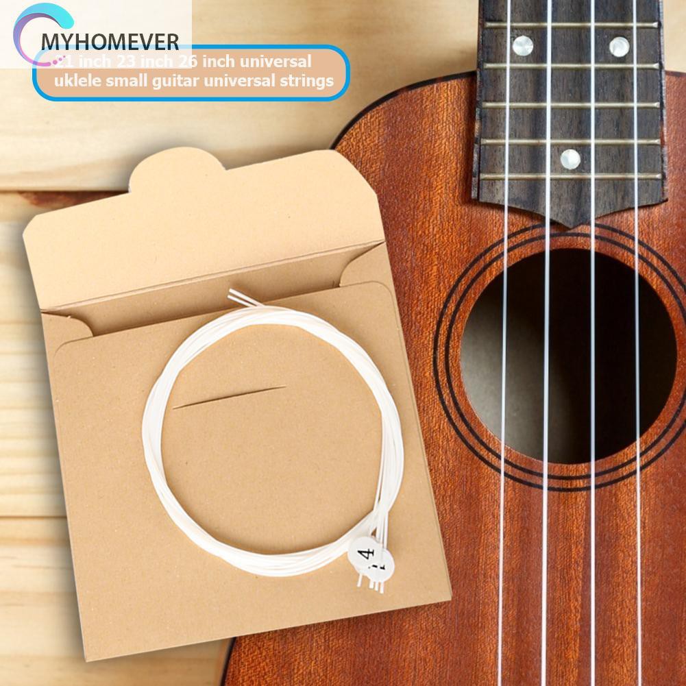 Set 4 Dây Đàn Ukulele 53.34 58.42 66.04 cm Màu Trắng