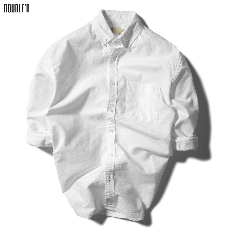 Áo sơ mi nam DOUBLE'D tay dài chất liệu cotton SCSTRANG00