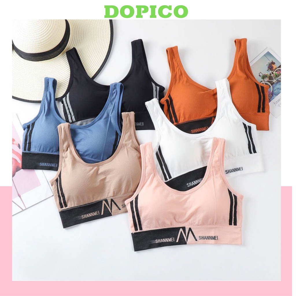 Áo bra nữ thể thao tập gym, áo ngực không gọng đẹp co dãn tốt quyến rũ DOPICO B3348