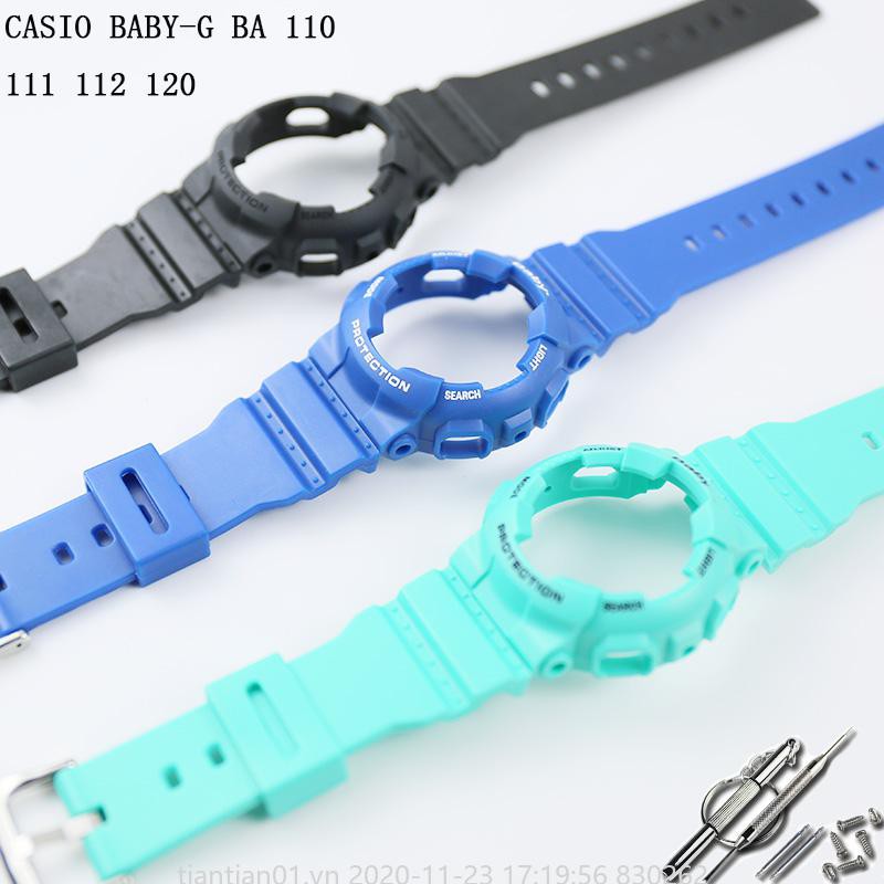 Dây Đeo Cao Su 14mm Thay Thế Cho Đồng Hồ Casio Baby-G Ba 110 111 112 120