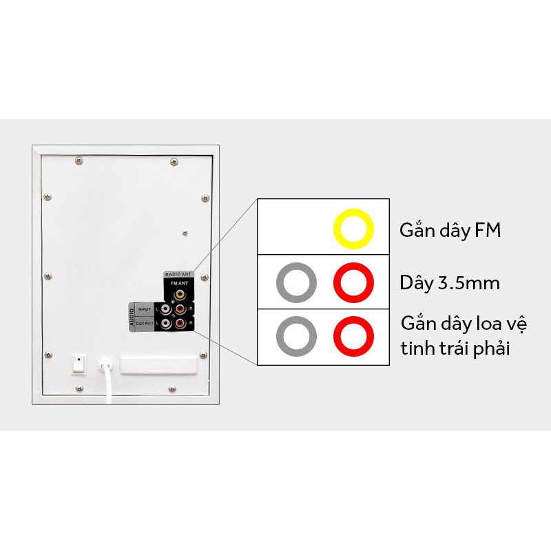 Loa vi tính 2.1 Enkor E900 Bạc