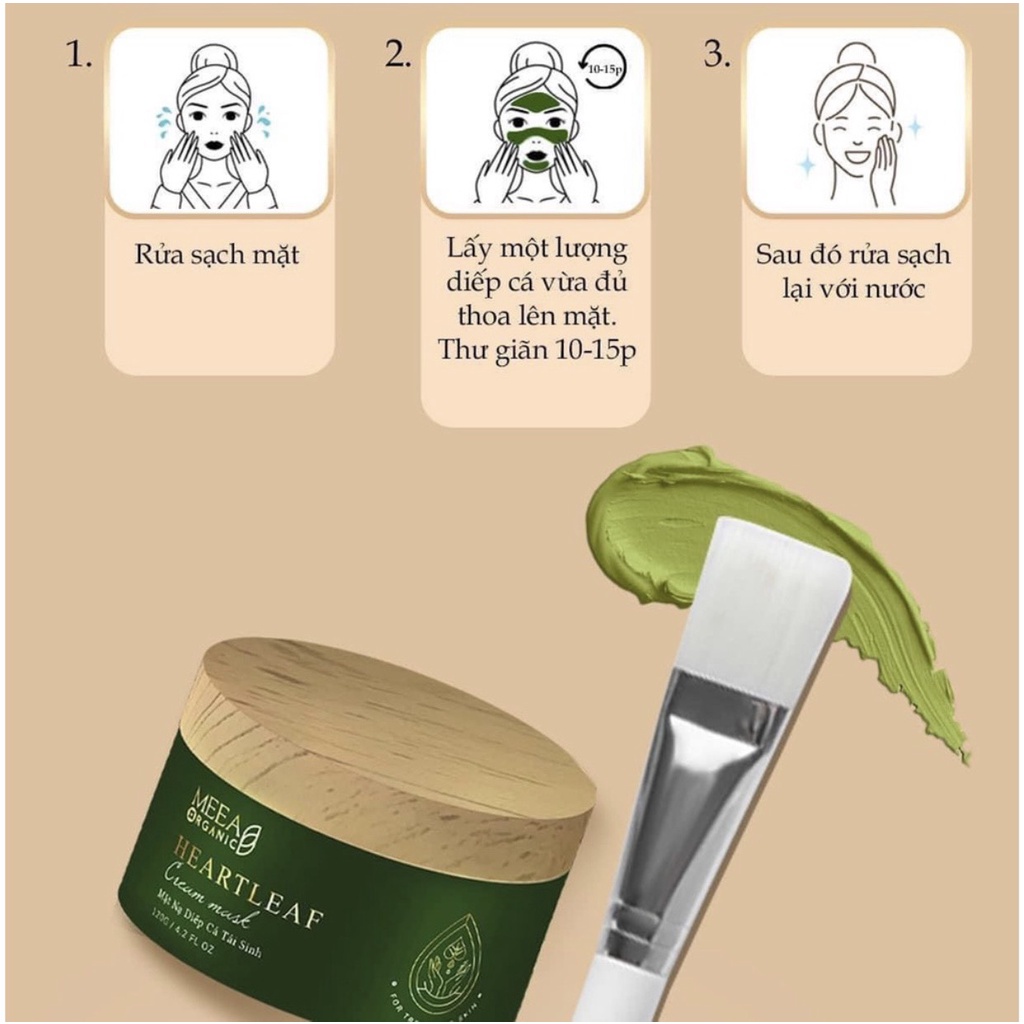 Mặt Nạ Diếp Cá Meea Organic chính hãng