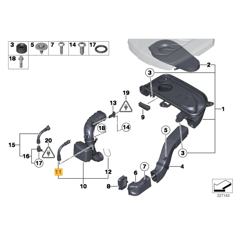 Bộ Lọc Khí Nạp Vào Chuyên Dụng Cho BMW 1 3 5 7 E81 E87 E90 N47 N57 F10 F01 13717803842 13717810772