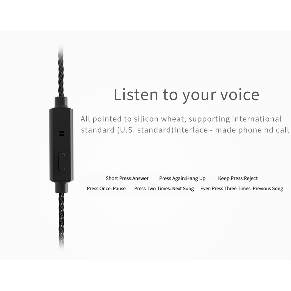 Tai nghe nhét tai có dây FAAEAL V10 TRN 2DD+2BA 2 chấu âm thanh hifi tháo rời được tiện lợi