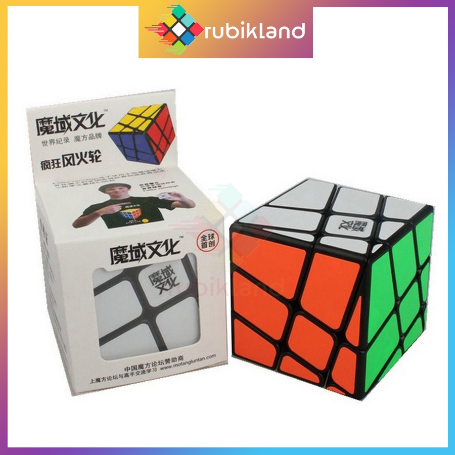 Rubik Biến Thể Moyu MeiLong MoYu Crazy Windmill Cube Rubic Viền Đen Đồ Chơi Trí Tuệ Trẻ Em