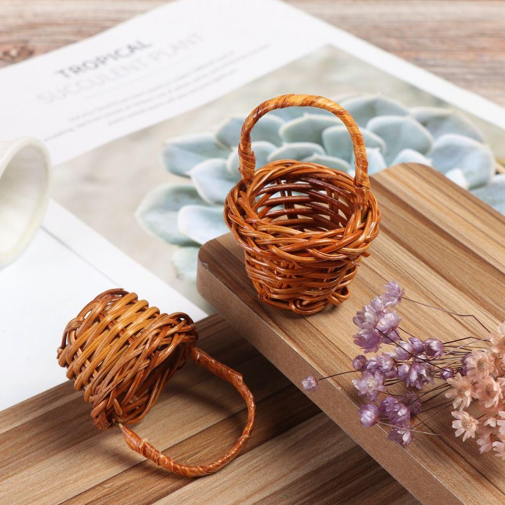 Set 4 Rổ Đựng Rau Củ Quả Bằng Vải Không Dệt Màu Sắc Cầu Vồng Kích Thước 1/12