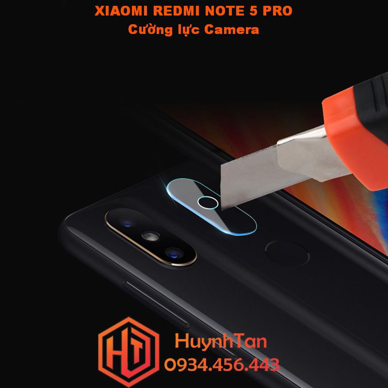 Cường lực Camera Xiaomi Redmi Note 5 / Note 5 Pro khoét lỗ led