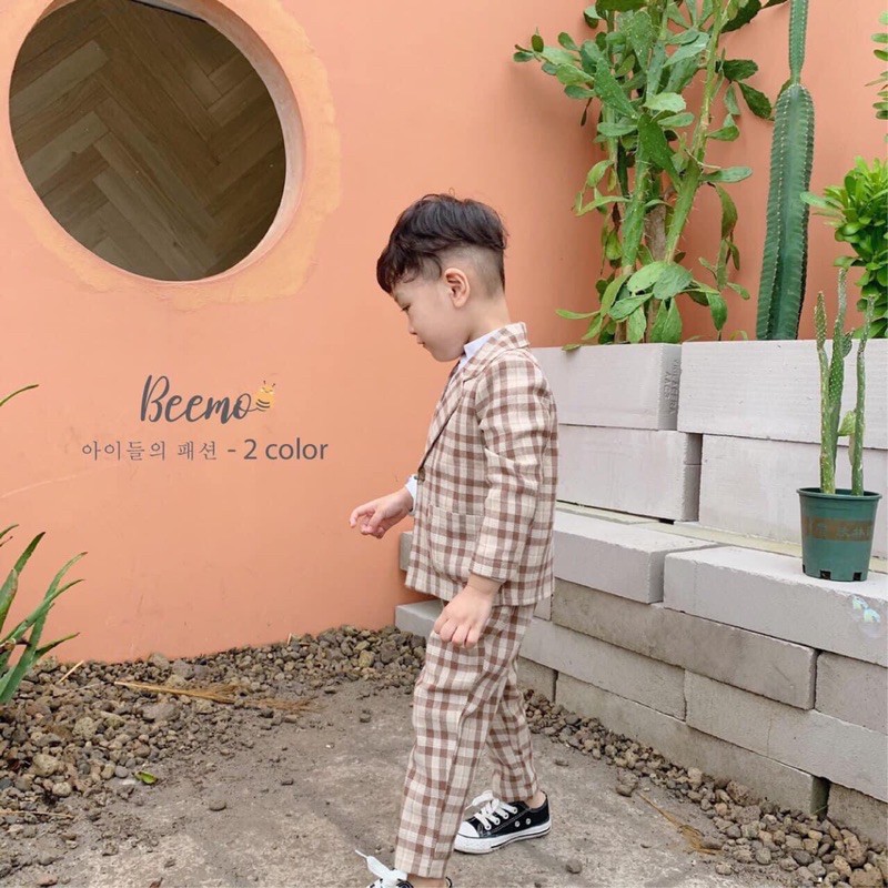 VEST kẻ unisex 3 chi tiết