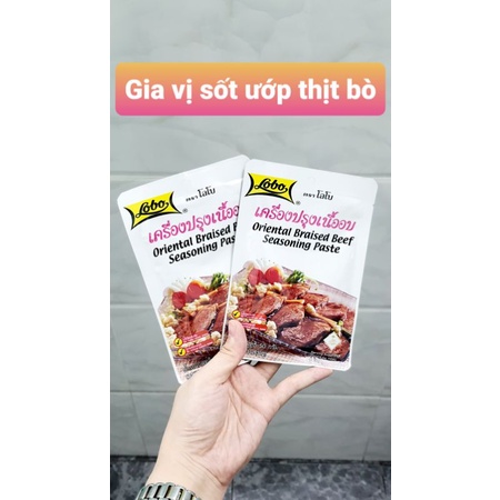 [Lobo Thái] Gia vị ướp Bò nướng, Bò hầm, Lẩu Bò gói 50gr / Oriental braised beef seasoning paste  NK chính hãng