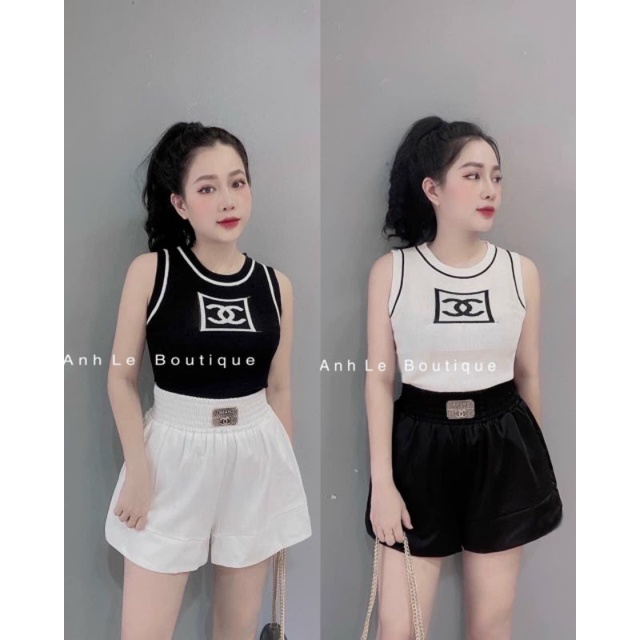 Áo ba lỗ len motoghi viền X hàng QC