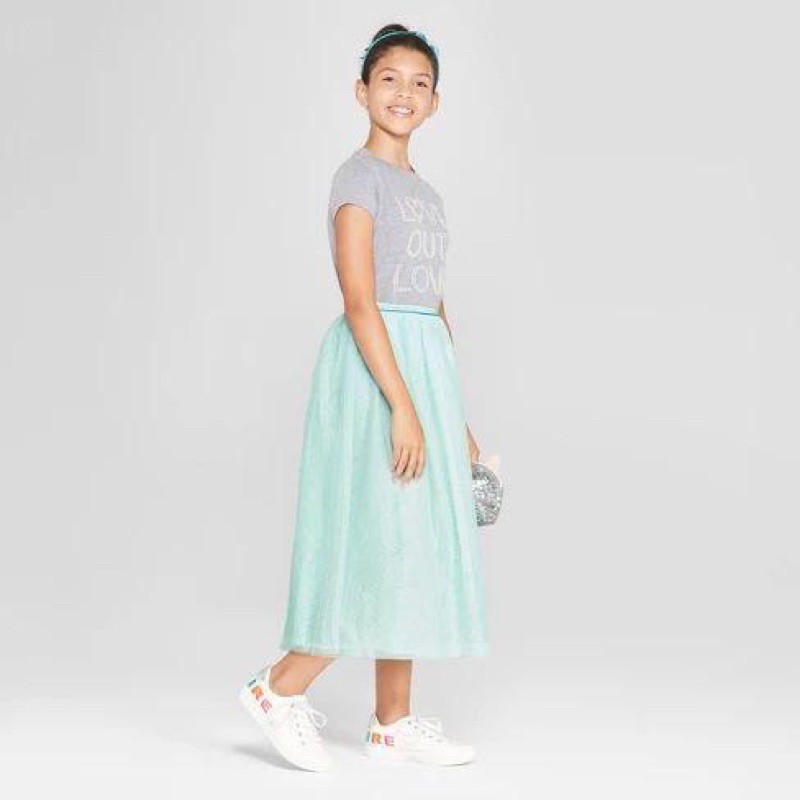 Chân váy voan maxi bé gái, cat&jack dư xịn