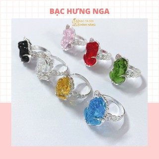 Nhẫn bạc 925 bọc nghê phong thủy HNJI tài lộc may mắn - HN 007