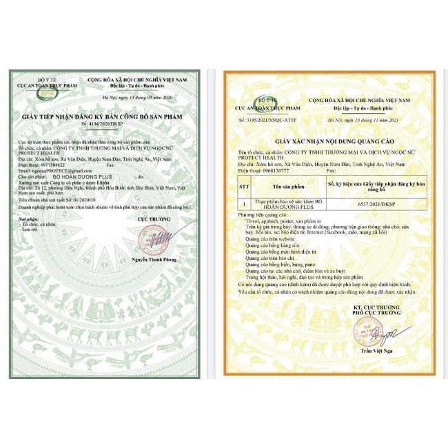 BỔ HOÀN DƯƠNG PLUS Chính Hãng