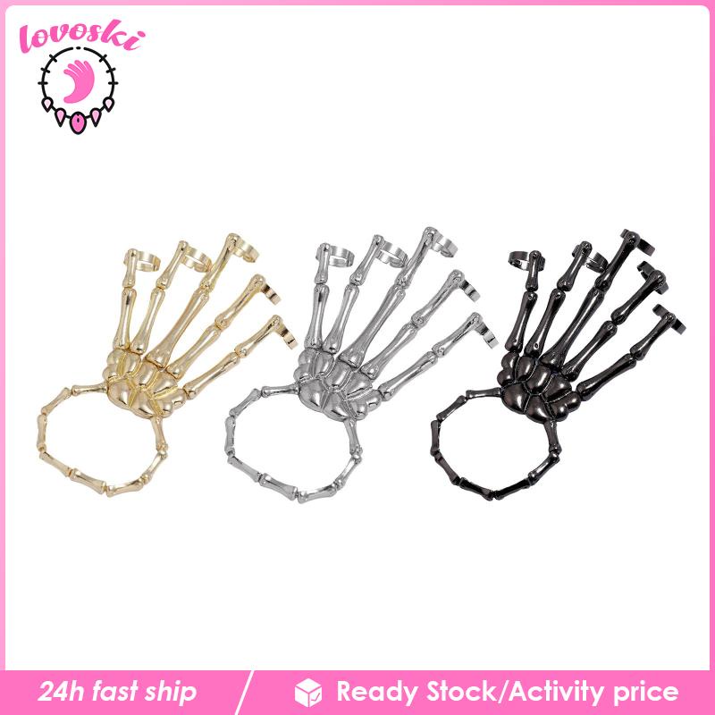 Vòng Đeo Tay Kèm Nhẫn Hình Bộ Xương Độc Đáo