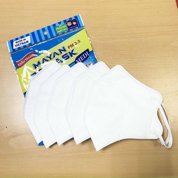 Khẩu trang Mayan PM2.5 3D Mask Medi 1 gói 5 cái người lớn và trẻ em