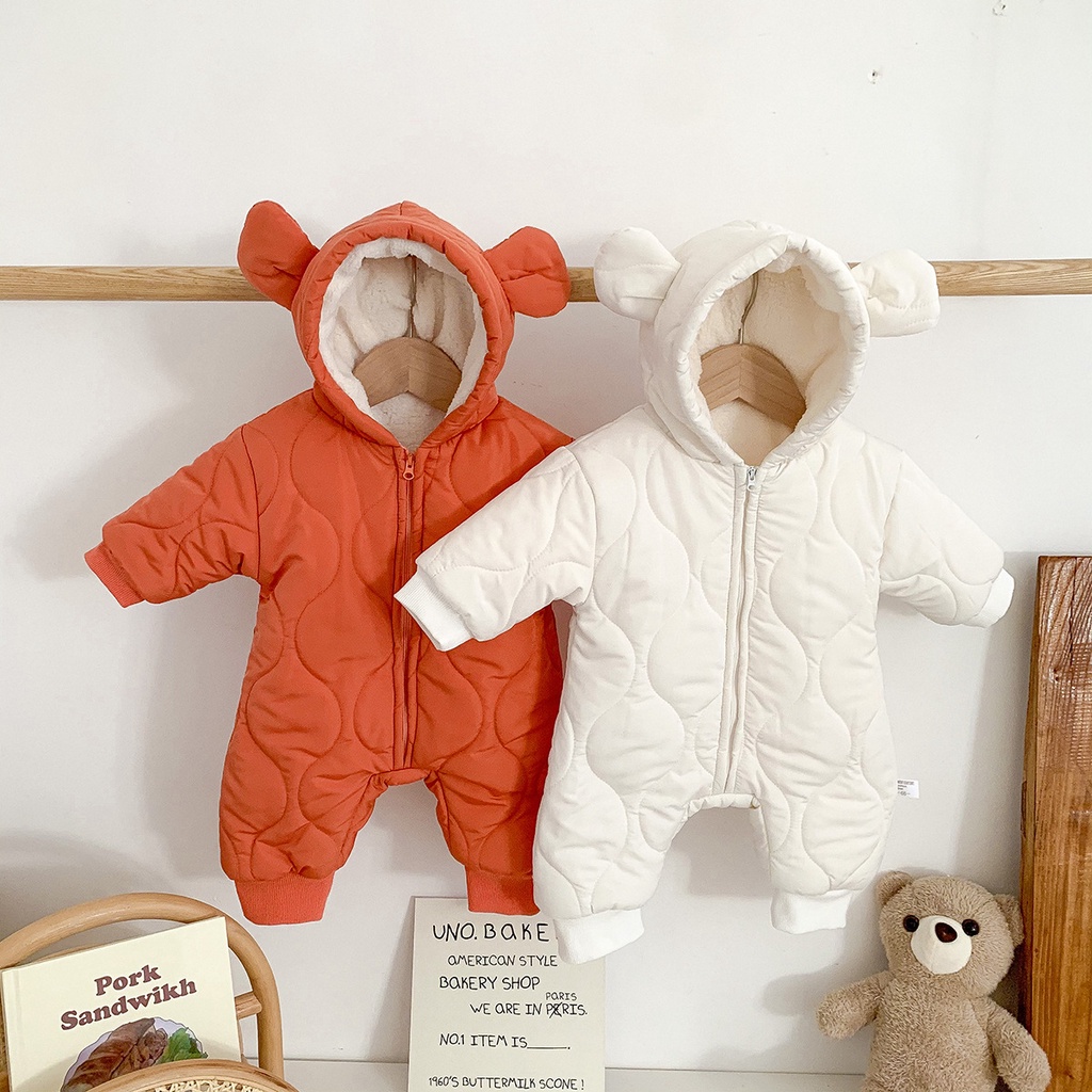 0-2 Years Old Newborn Baby  Long Sleeve Bodysuit Infants Girl Boy Winter Outfits