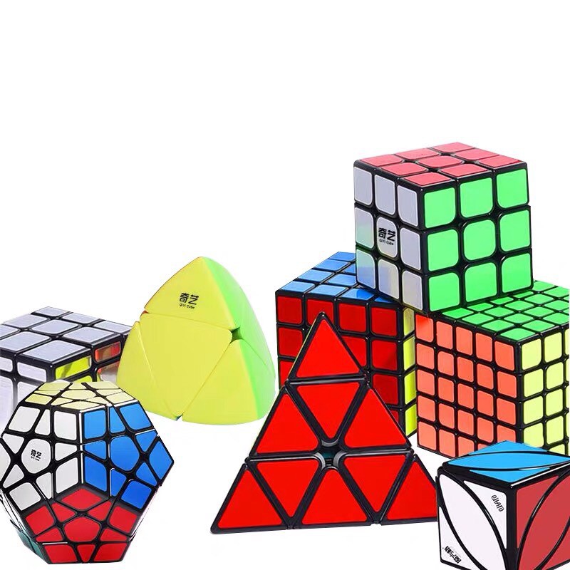 Bộ Sưu Tập Rubik 2x2, 3x3, 4x4, 5x5, Megaminx, Pyraminx, Mirror, Skewb, Square-1 - Rubik Viền Đen Sticker Cao Cấp