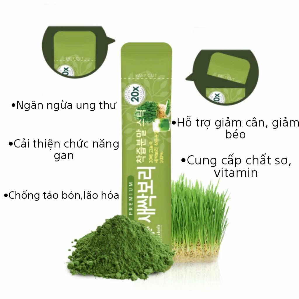 NƯỚC ÉP MẦM LÚA MẠCH NON CAO CẤP GOLDEN HERB - Bột lúa non Golden herb