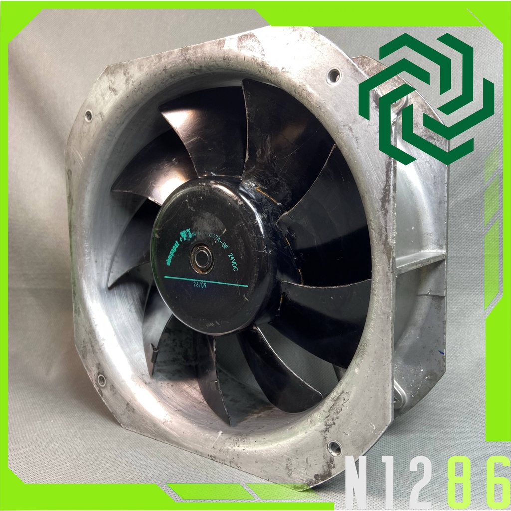 QUẠT 22.5 cm EBM PAPST 24V 2.3A 55W, FULL KIM LOẠI. GERMANY GIÓ MẠNH . W1G200-HH77-52
