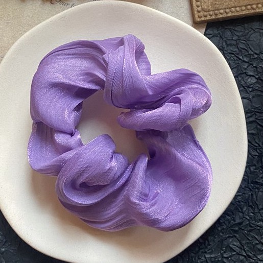 Giao ngẫu nhiên_Dây buộc tóc Scrunchies thời trang phong cách Hàn Quốc style tím ngọt ngào