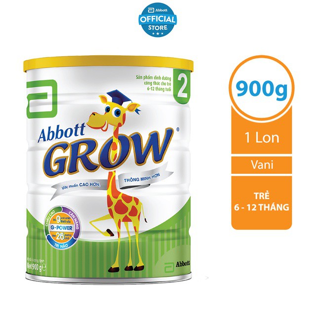 Sữa bột Abbott Grow 2 Hươu cao cổ 900g date 2024