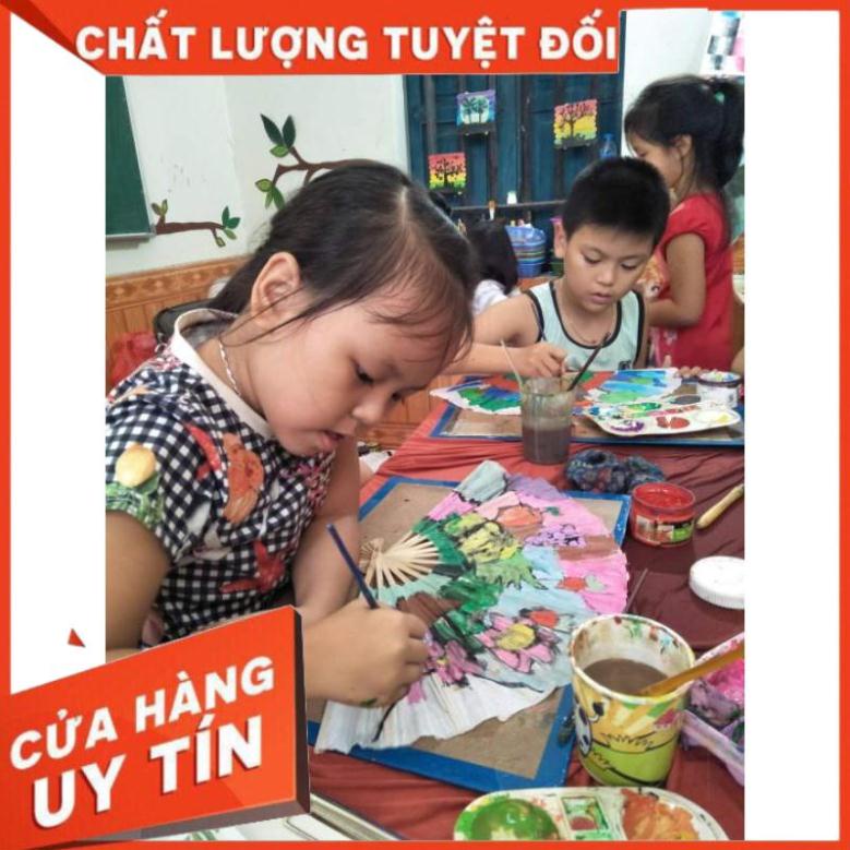 Bộ 10 quạt giấy màu trắng cho bé sáng tạo