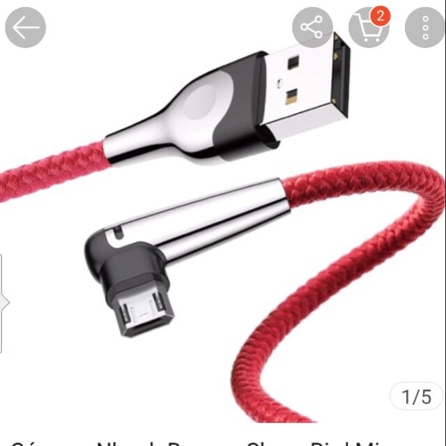 Cáp sạc nhanh siêu bền Baseus Sharp Bird cổng Micro (Metal MVP Elbow Mobile Game Cable)