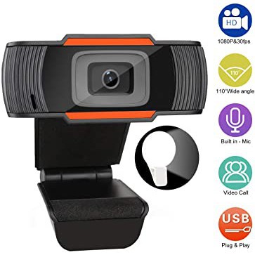 Webcam tích hợp microphone cho chất lượng âm thanh khớp hình ảnh fullHD 1080P cao cấp