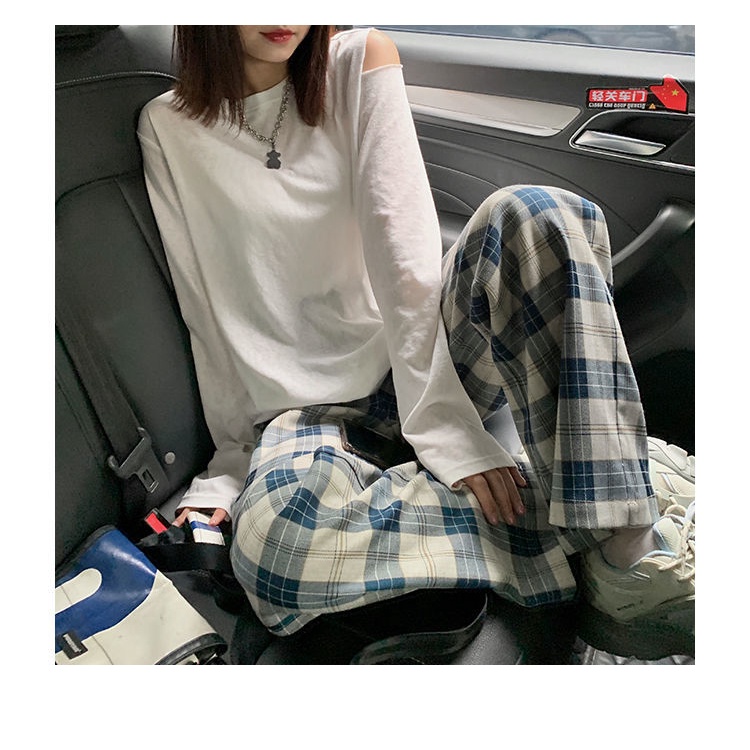 Quần Dài Thể Thao Ống Rộng Dáng Suông Phong Cách Hàn Quốc Cho Nữ
