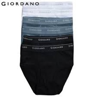 Quần lót nam Giordano - Basic cotton briefs  (6-packs) Đen - Xanh - Trắng