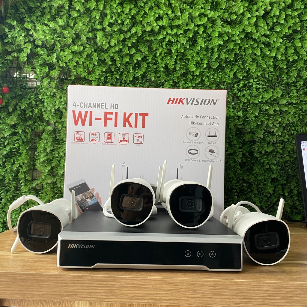 Trọn bộ Kit 4 camera Wifi Kit Hikvision 2.0 ( 4 CAMERA CV310 + 1 ĐẦU ghi CSX5S4W).