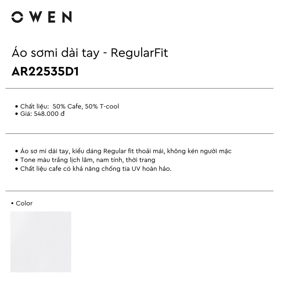 Áo Sơ Mi Trắng Nam Dài Tay Owen Somi Công Sở Cao Cấp Màu Trắng Trơn Chất Cafe Mềm Mát Dáng Suông Có Túi hoặc Không Túi | BigBuy360 - bigbuy360.vn