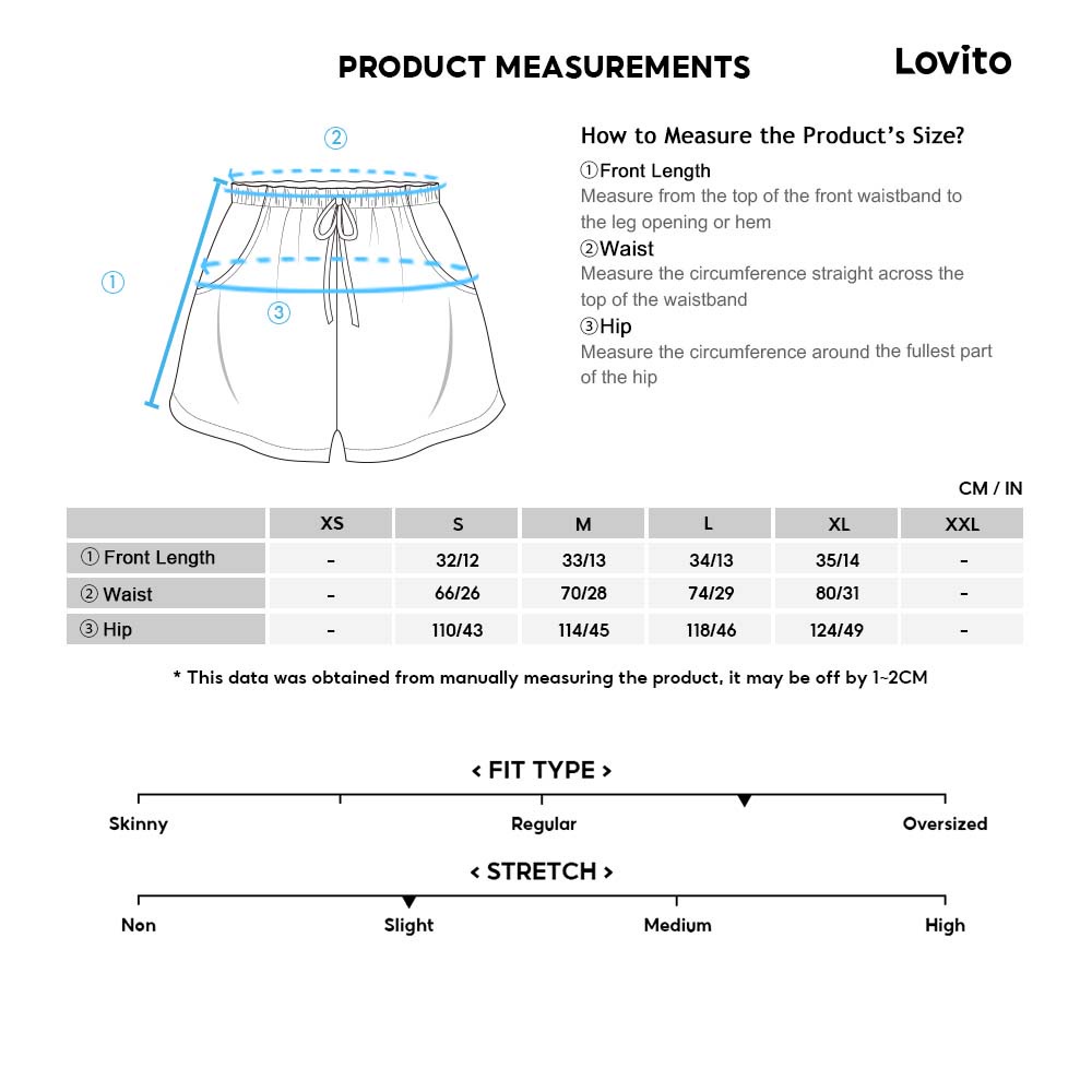 Quần short Lovito eo thun in chữ thường ngày L19D355 (Màu quả mơ)