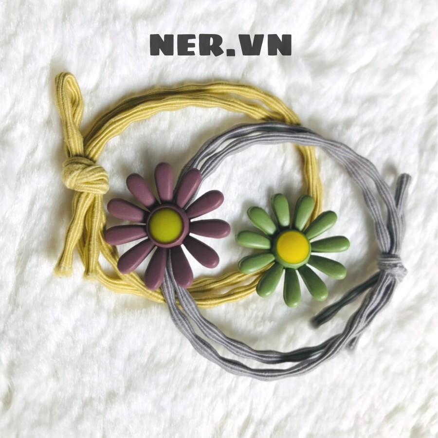 Dây Cột Tóc Hoa Cúc 1k bền đẹp xinh xắn phong cách Hàn Quốc - NER- 2021